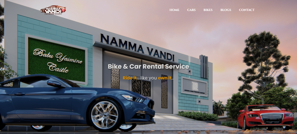 Namma Vandi Rental Website